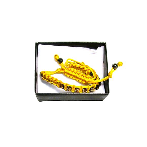 Avon Women’s Sentiment Rope Bracelet, Gold with Topaz Gemstones, Size 6-7 Wrist - Picture 3 of 5